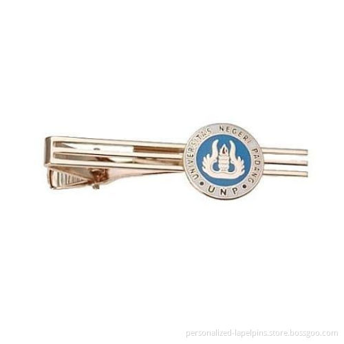 Nickel Plated Finish Customized Round Logo Cufflinks And Tie Clips Suitable For Promotional